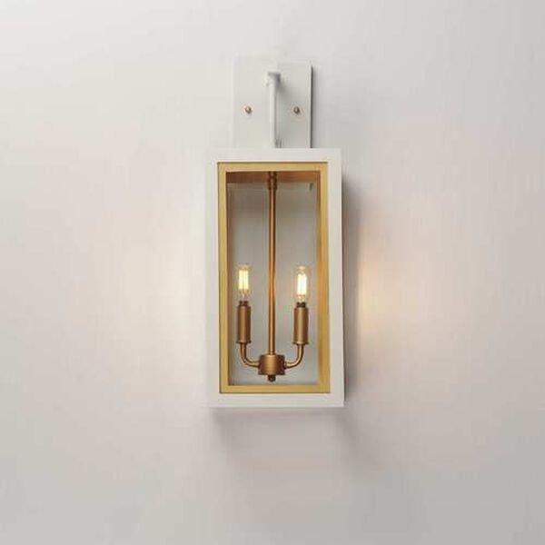 Neoclass White Gold Two-Light Outdoor Wall Sconce, image 3