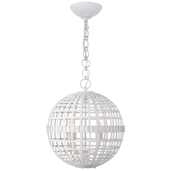 Mill Small Globe Lantern in Plaster White by AERIN, image 1