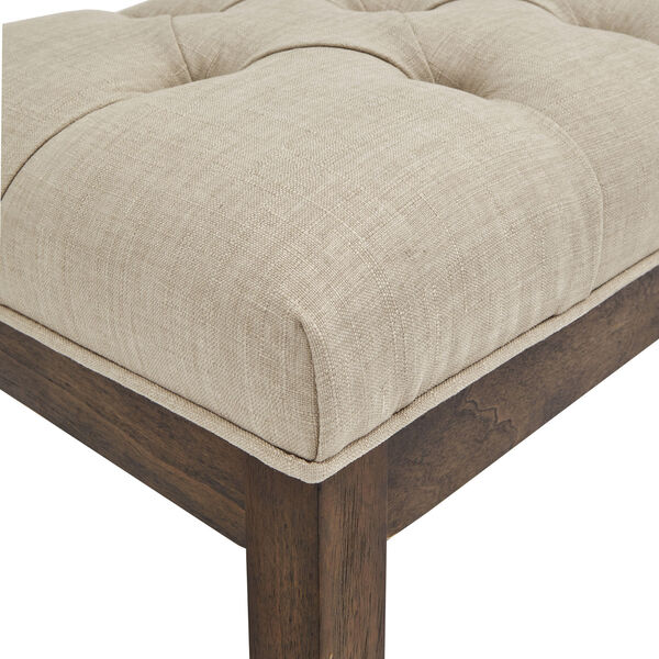 Amy Beige Tufted Reclaimed Uphlstered Bench, image 4