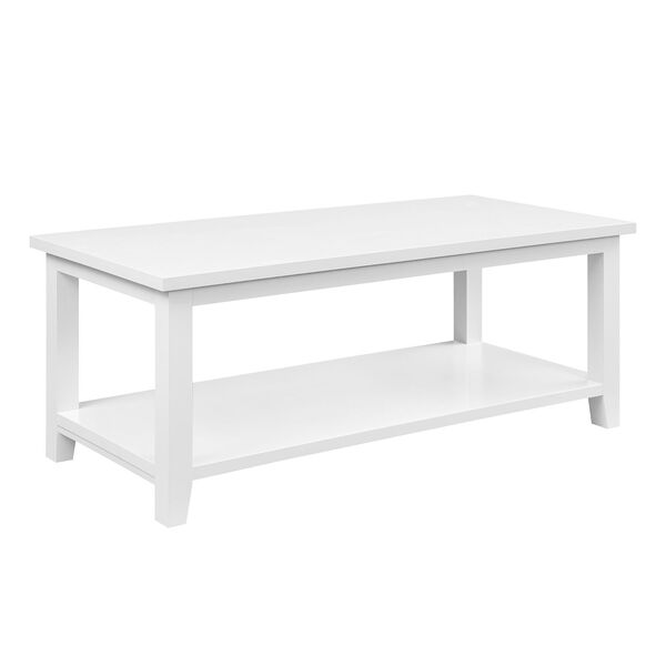 Simple White Wood Coffee Table, image 2