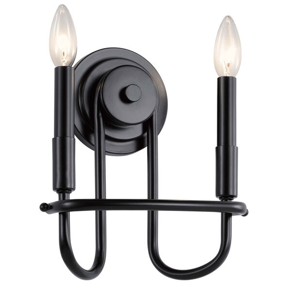 Capitol Hill Black Two-Light Wall Sconce, image 1