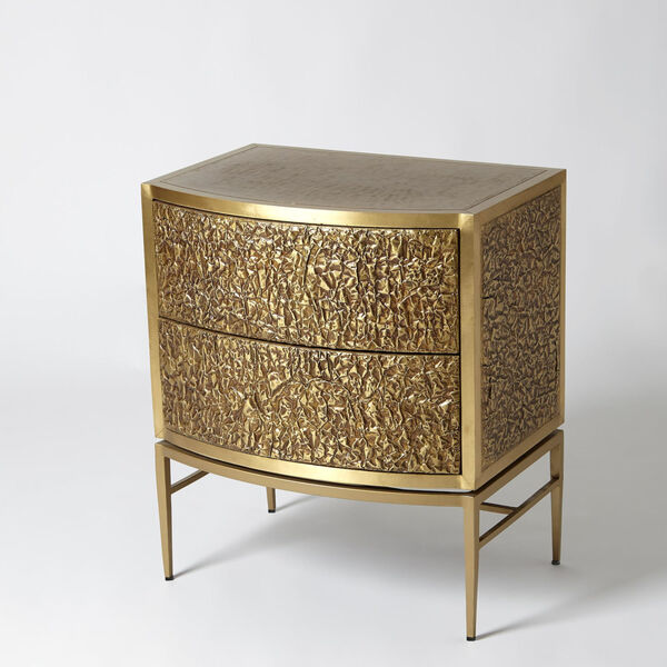 Brass and Bronze 18-Inch Bedside Chest, image 4
