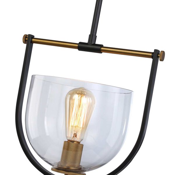 Cheshire Black Brass LED Pendant, image 3
