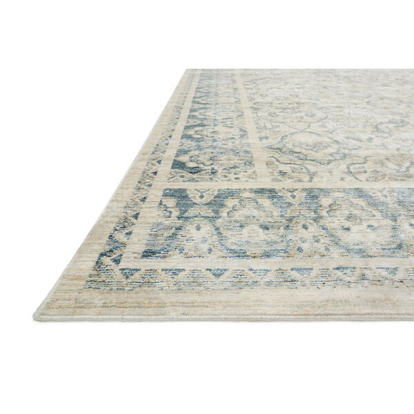 Crafted by Loloi Trousdale Ivory Blue Rectangle: 3 Ft. 11 In. x 5 Ft. 7 In. Rug, image 2
