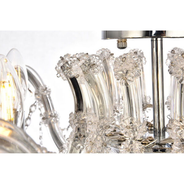 Maria Theresa Chrome 24-Inch Six-Light Flush Mount with Clear Royal Cut Crystal, image 4