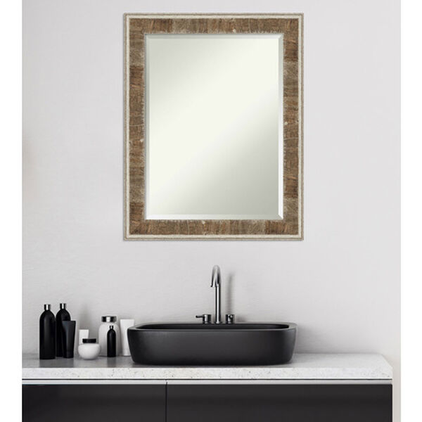 Farmhouse Brown Bathroom Wall Mirror, image 5