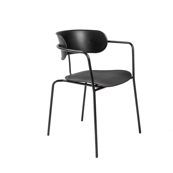 Paris Black 21-Inch Arm Chair, Set of 4, image 2