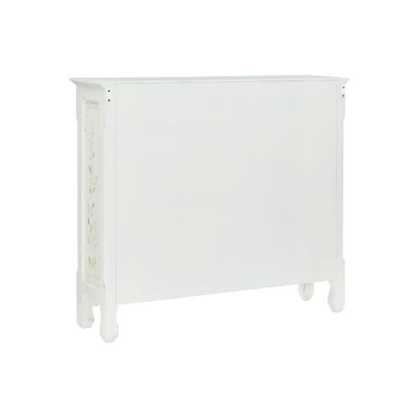 White Hand Painted Two-Door Console, image 4