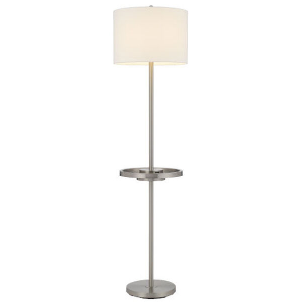Crofton Brushed Steel One-Light Floor Lamp, image 4