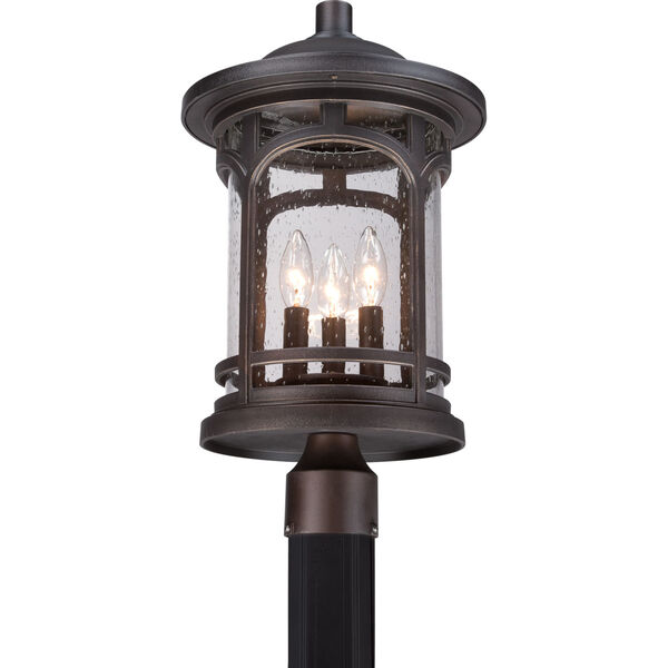 Marblehead Palladian Bronze 19-Inch Height Three-Light Outdoor Post Mounted, image 3