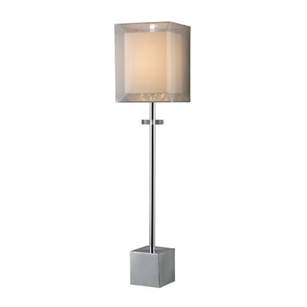 Sligo Chrome Buffet Lamp with Double Shade, image 1