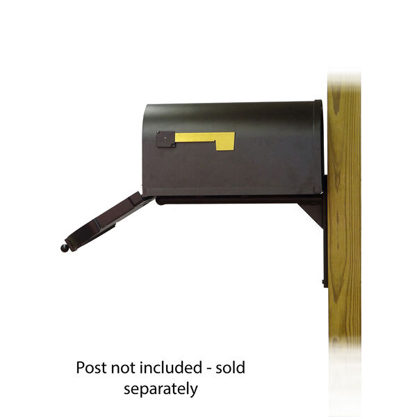 Curbside Black Berkshire Mailbox with Ashely Front Single Mounting Bracket, image 4