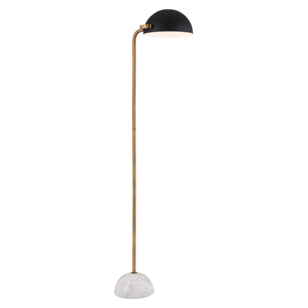 Irving Black One-Light Floor Lamp, image 1