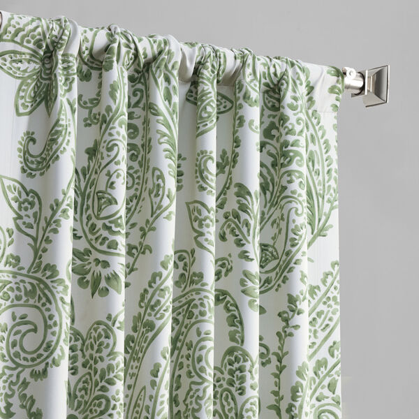 Tea Time Green 96 x 50-Inch Blackout Curtain Single Panel, image 3
