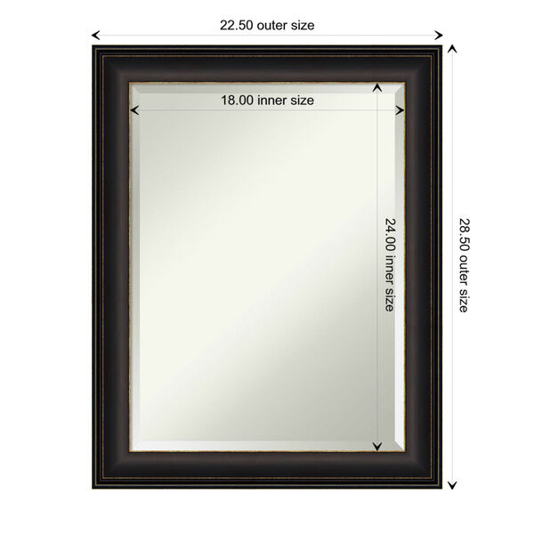 Trio Bronze 23W X 29H-Inch Bathroom Vanity Wall Mirror, image 6