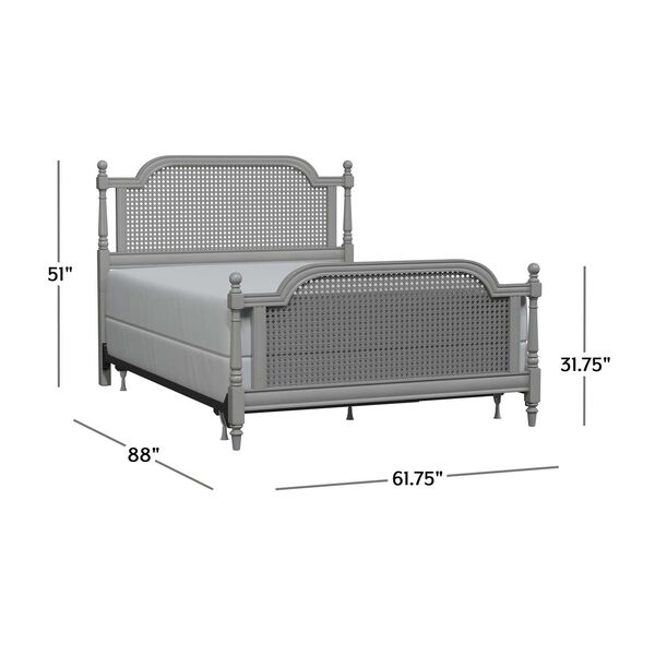 Melanie French Gray Queen Bed, image 3