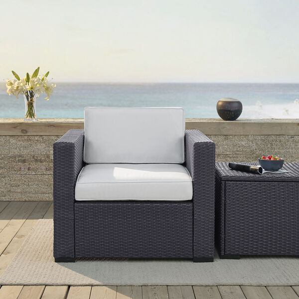 Biscayne Armchair With White Cushions, image 1