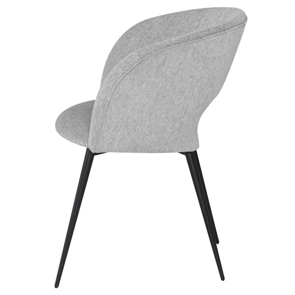 Alotti Light Grey and Matte Black Dining Chair, image 3