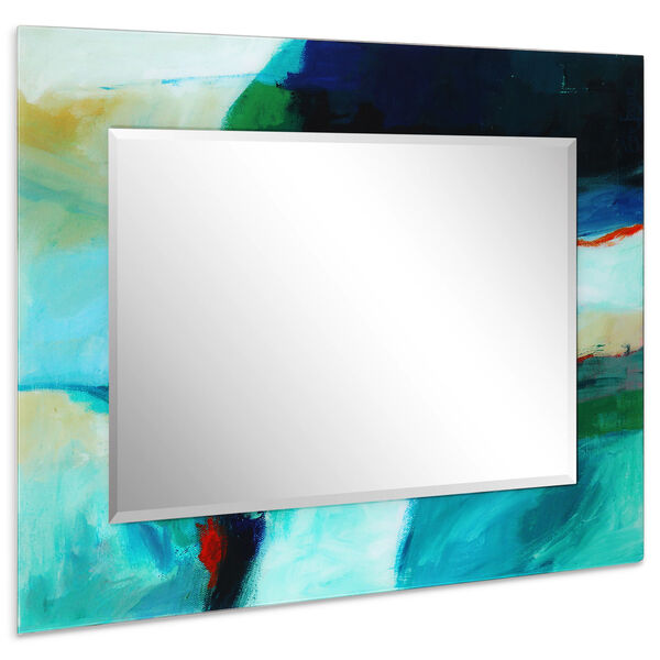 Sky Blue 48 x 36-Inch Rectangular Beveled Wall Mirror, image 4
