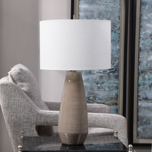 Volterra Taupe and Gray One-Light Table Lamp, image 3