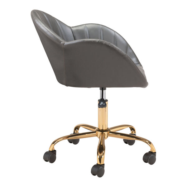 Sagart Gray and Gold Office Chair, image 3
