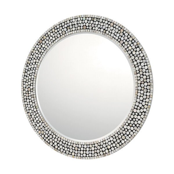 Grey, Silver, Black and Mother of Pearl Mirror, image 1