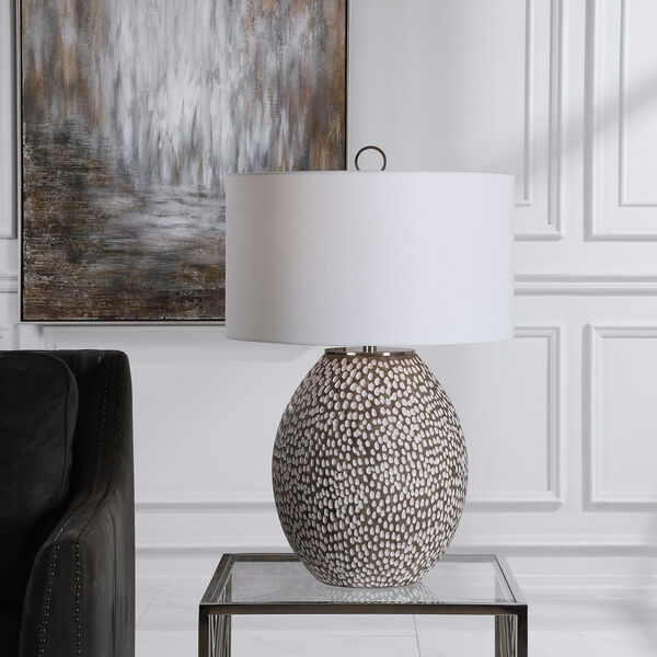 Cyprien Gray and White One-Light Table Lamp, image 2