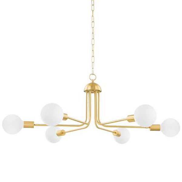 Blakely Aged Brass Chandelier, image 1
