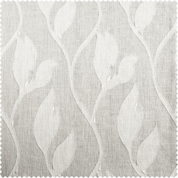 White Vine Patterned Faux Linen Single Panel Curtain 50 x 84, image 8
