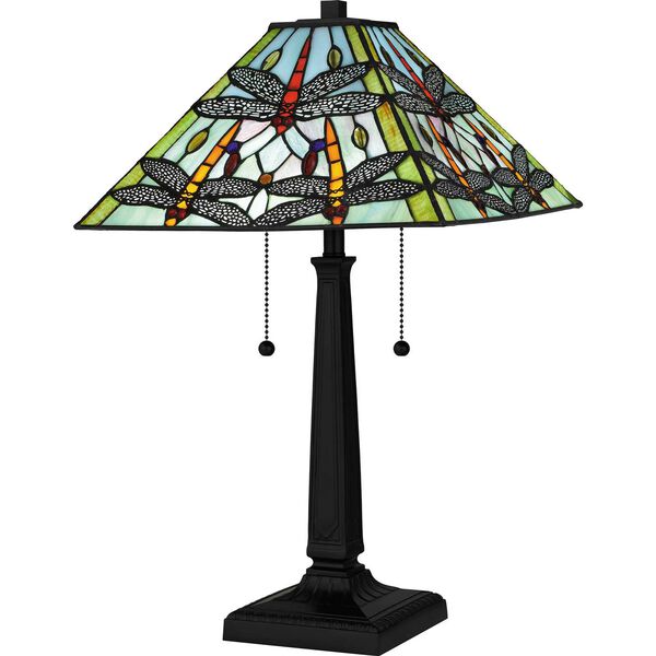 Kirkwood Matte Black Two-Light Table Lamp, image 1