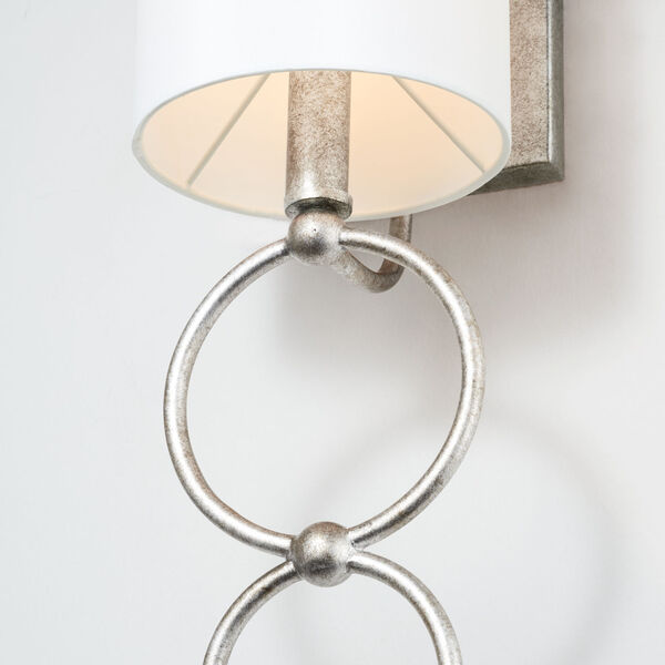 Oran Antique Silver One-Light Sconce, image 3