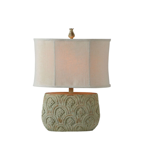 Mary Distressed Blue and Green One-Light 22-Inch Table Lamp Set of Two, image 1