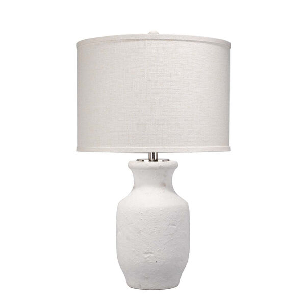 Gilbert Textured Matte White One-Light Table Lamp, image 1