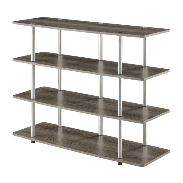 Designs2Go Weathered Gray Highboy Four-Tier TV Stand, image 2