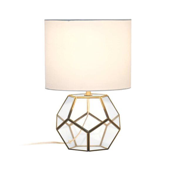 Barnlitt Brass Clear Glass One-Light Octagonal Table Lamp, image 2