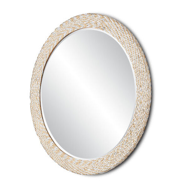 Glimmer Gold and Silver 34-Inch Round Mirror, image 2