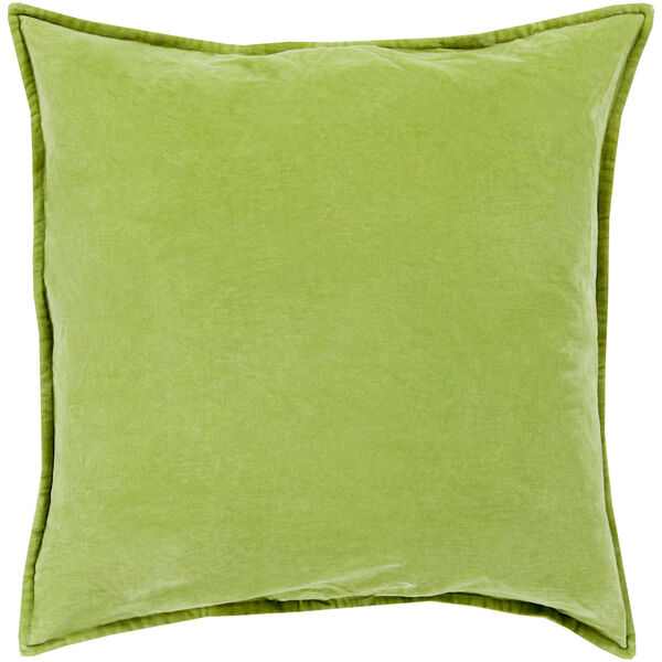 Cotton Velvet Green 20-Inch Pillow Cover, image 1
