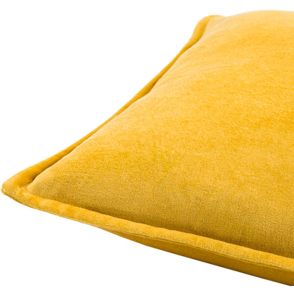 Cotton Velvet Mustard 20-Inch Pillow, image 2