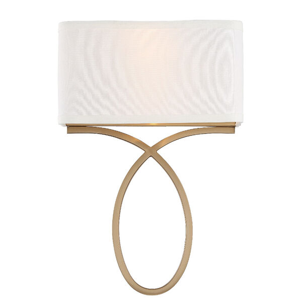 Brinkley Vibrant Gold 10-Inch Two-Light Wall Sconce, image 1