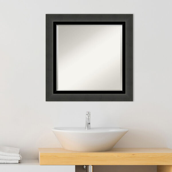 Tuxedo Black 26W X 26H-Inch Bathroom Vanity Wall Mirror, image 3