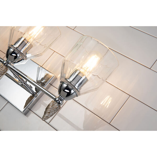 Fun Finial Polished Chrome Silver Three-Light Wall Sconce, image 4