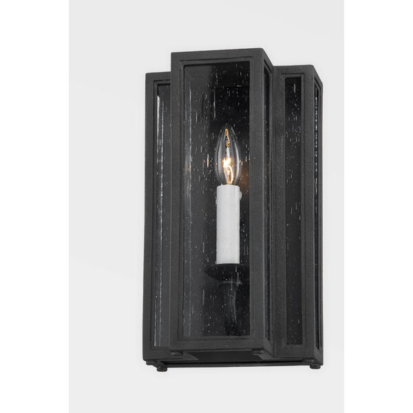 Leor Textured Black One-Light Wall Sconce, image 1