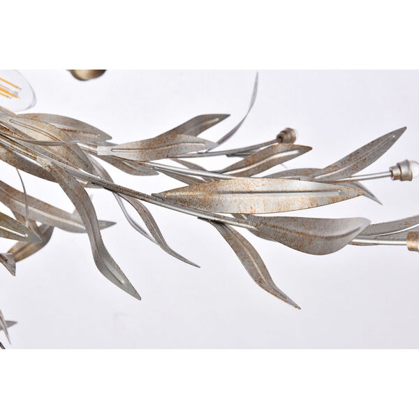 Priscilla Silver Leaf Four-Light Semi Flush Mount, image 6