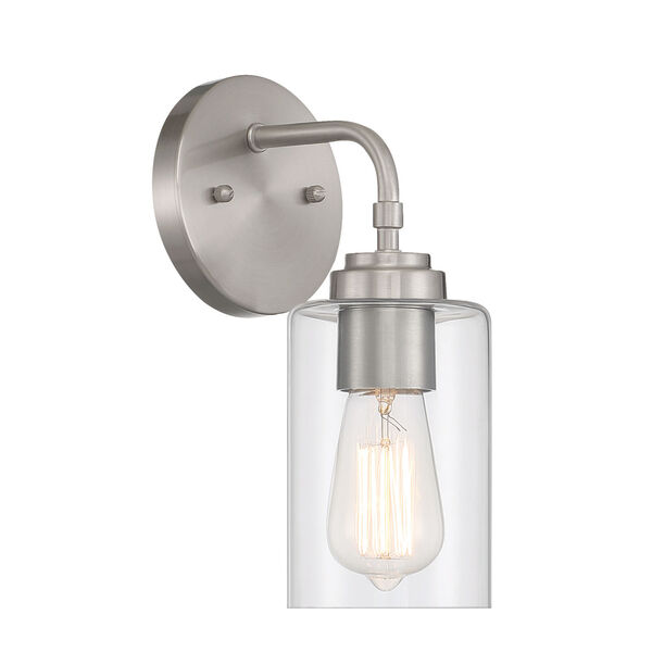 Stowe Brushed Polished Nickel One-Light Wall Sconce, image 2