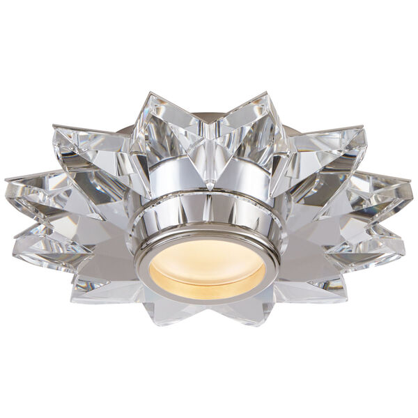 Elora 7.25-Inch Solitaire Flush Mount in Crystal by J. Randall Powers, image 1