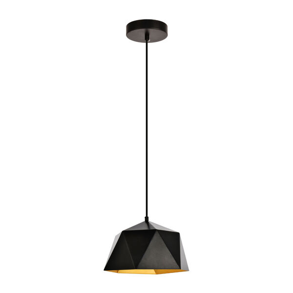 Arden Black and Gold 10-Inch One-Light Pendant, image 1