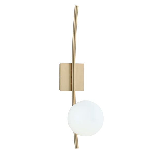 Perch Satin Brass One-Light Wall Sconce, image 1