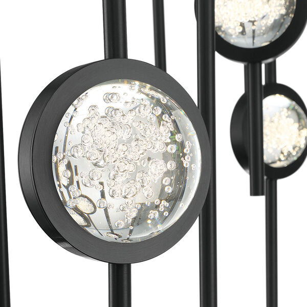 Barletta Black Anodized Aluminum 12-Light LED Chandelier, image 3