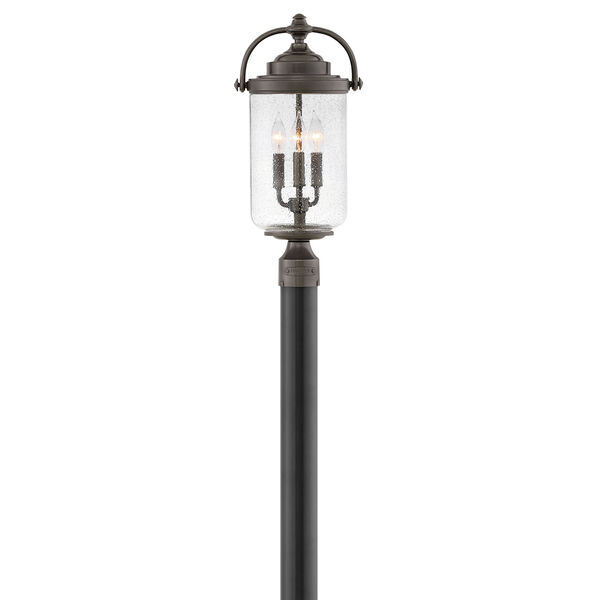 Willoughby Oil Rubbed Bronze Three-Light Post Mount, image 1