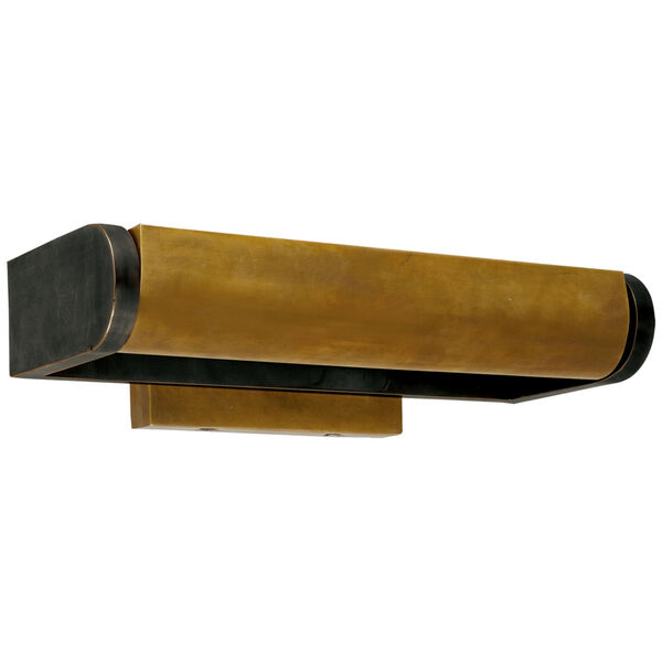 David 12-Inch Art Light in Bronze with Hand-Rubbed Antique Brass Shade by Thomas O'Brien, image 1